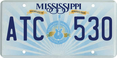 MS license plate ATC530