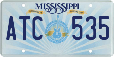 MS license plate ATC535