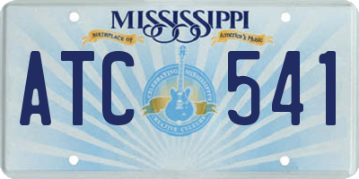 MS license plate ATC541