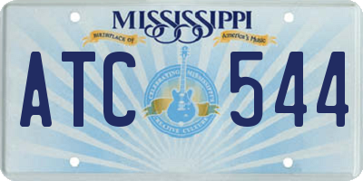 MS license plate ATC544