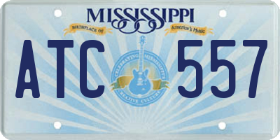 MS license plate ATC557