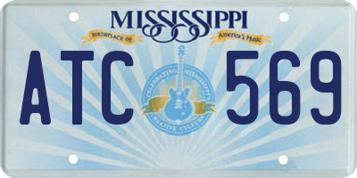 MS license plate ATC569