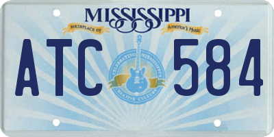 MS license plate ATC584