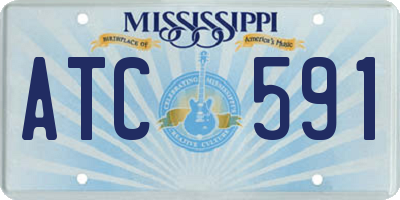 MS license plate ATC591
