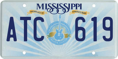 MS license plate ATC619
