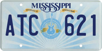 MS license plate ATC621