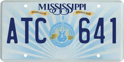 MS license plate ATC641