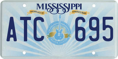 MS license plate ATC695