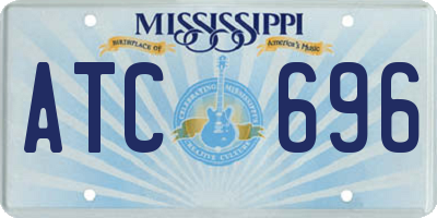MS license plate ATC696