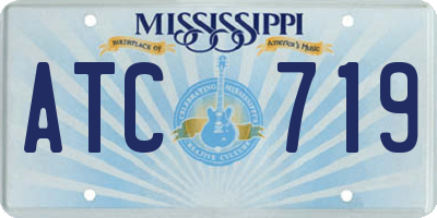 MS license plate ATC719