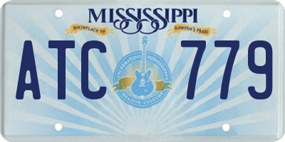 MS license plate ATC779