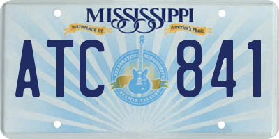 MS license plate ATC841