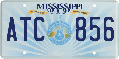 MS license plate ATC856