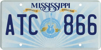 MS license plate ATC866