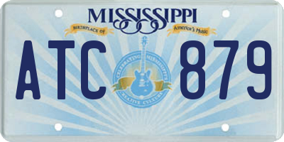 MS license plate ATC879