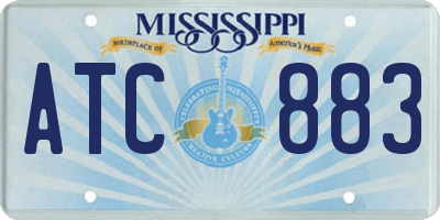 MS license plate ATC883