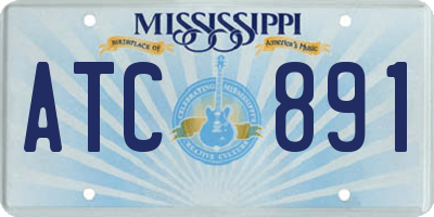 MS license plate ATC891