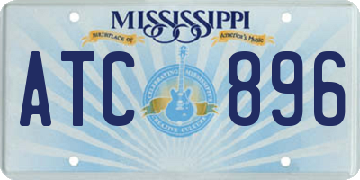 MS license plate ATC896