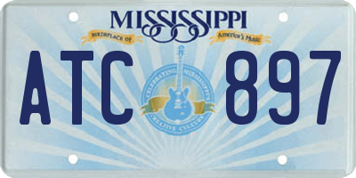 MS license plate ATC897