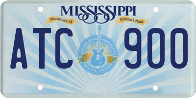 MS license plate ATC900