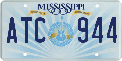 MS license plate ATC944