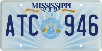 MS license plate ATC946
