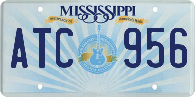 MS license plate ATC956