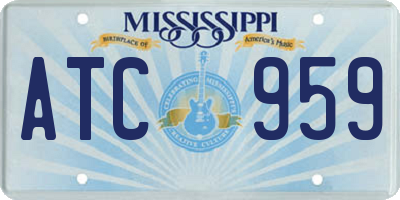 MS license plate ATC959