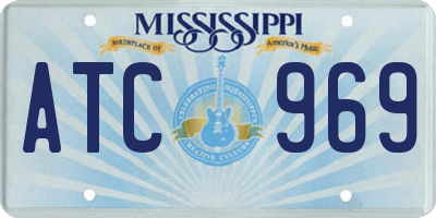 MS license plate ATC969