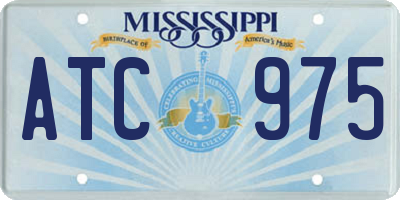 MS license plate ATC975