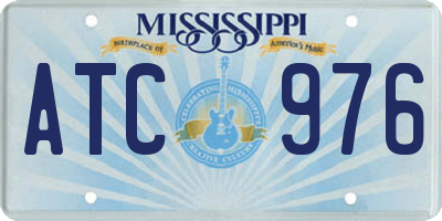 MS license plate ATC976