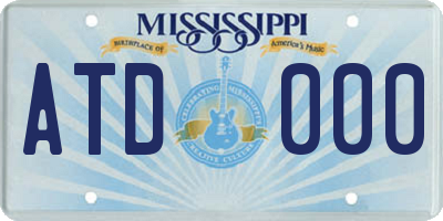 MS license plate ATD000