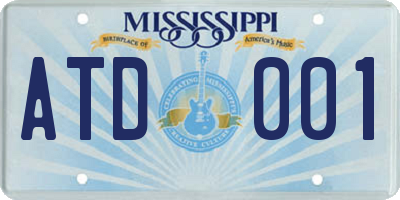 MS license plate ATD001
