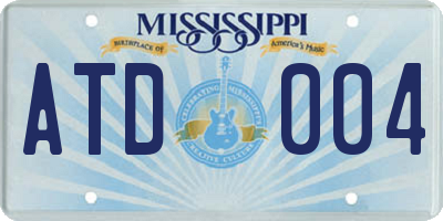 MS license plate ATD004
