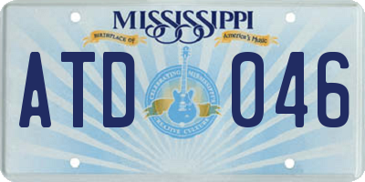 MS license plate ATD046