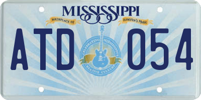 MS license plate ATD054