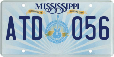 MS license plate ATD056