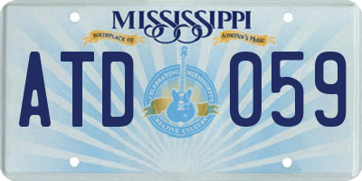 MS license plate ATD059