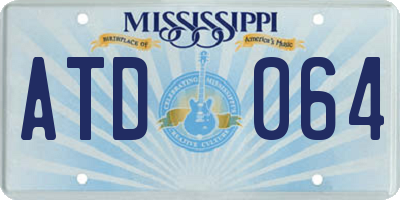 MS license plate ATD064