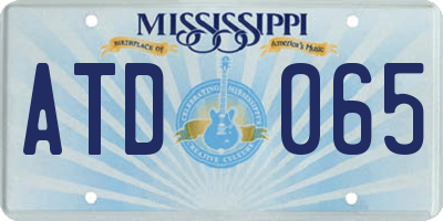 MS license plate ATD065