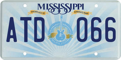 MS license plate ATD066