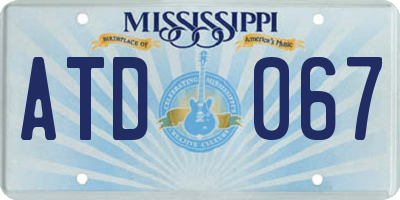 MS license plate ATD067