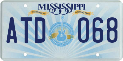 MS license plate ATD068