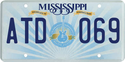 MS license plate ATD069