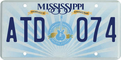 MS license plate ATD074