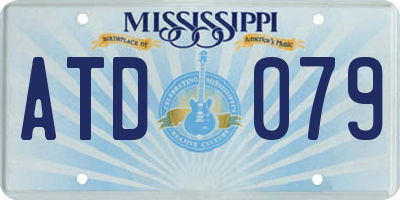 MS license plate ATD079