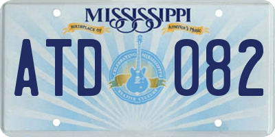 MS license plate ATD082