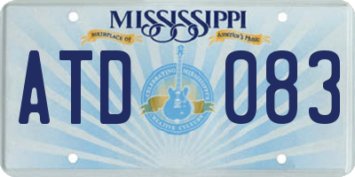 MS license plate ATD083