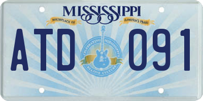 MS license plate ATD091
