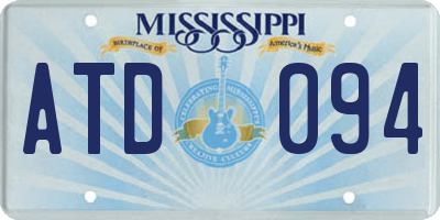 MS license plate ATD094